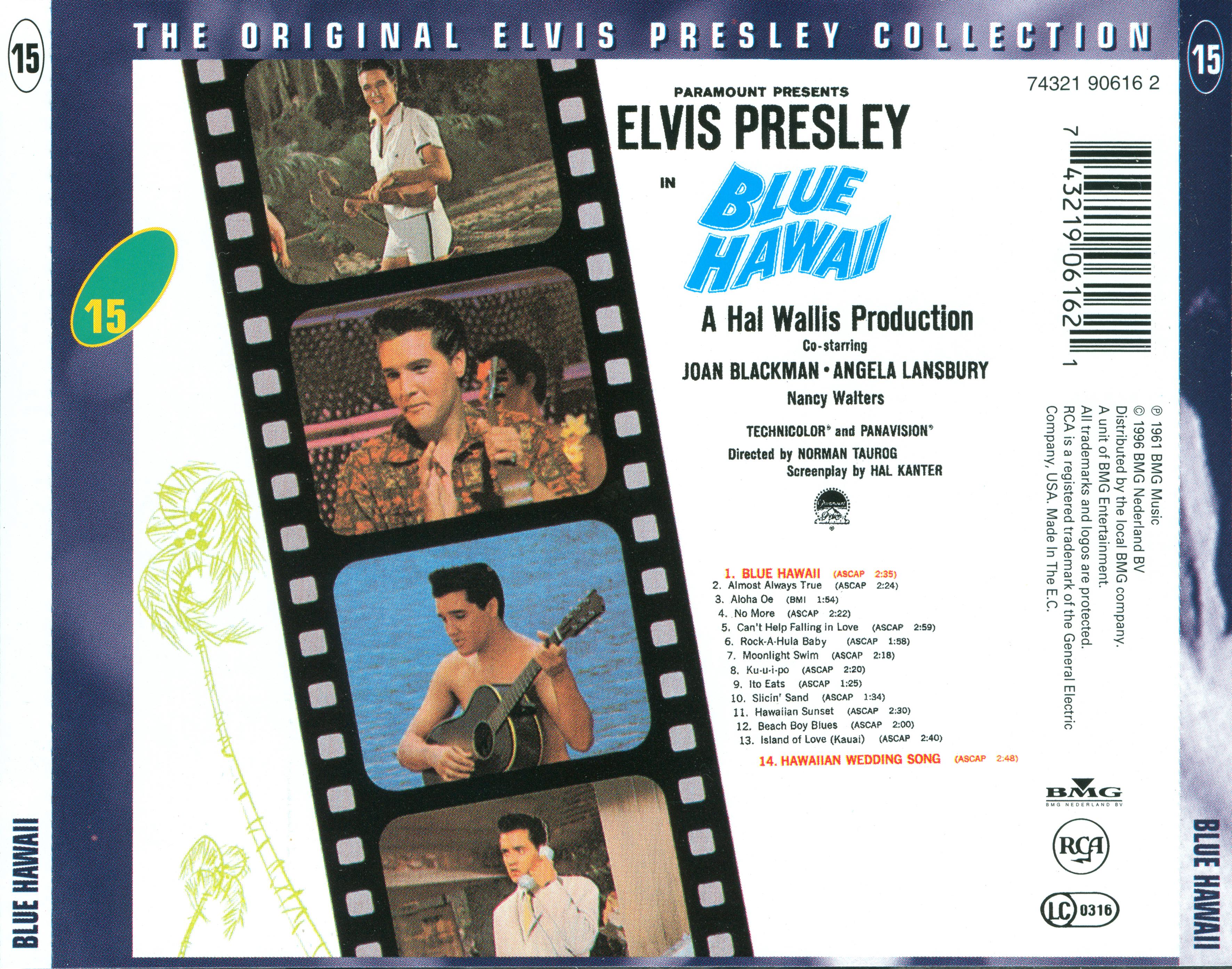 Elvis Presley  The Original Elvis Presley Collection 15; Blue Hawaii : Back